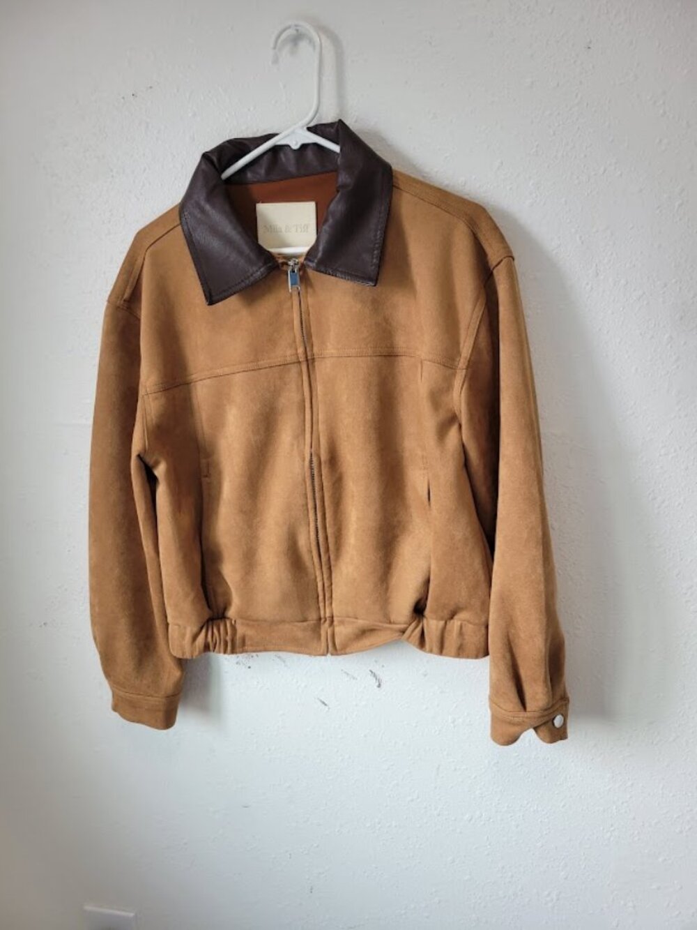 Mila & Tiff Women's Faux Suede Zip Jacket Size Medium